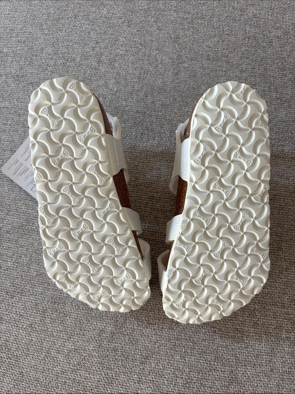 Birkenstock Kids White Mayari Double-Strap Silver Buckle Sandals Size 27